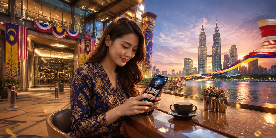 Pemain mengakses platform 275 melalui telefon pintar di Kuala Lumpur