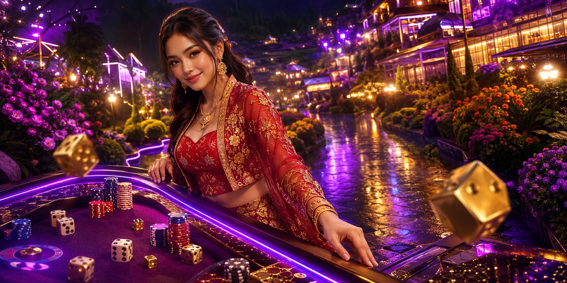 Permainan dadu dan loteri bergaya Malaysia dalam suasana kasino moden